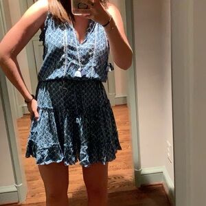 Poupette St. Barth Blue Sleeveless Dress